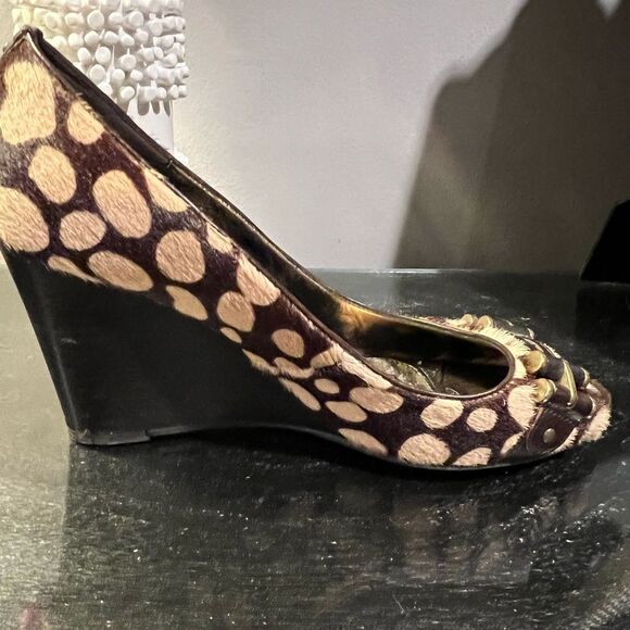 J Crew Collection Spotted Calf hair Wedges - Picture 9 of 10